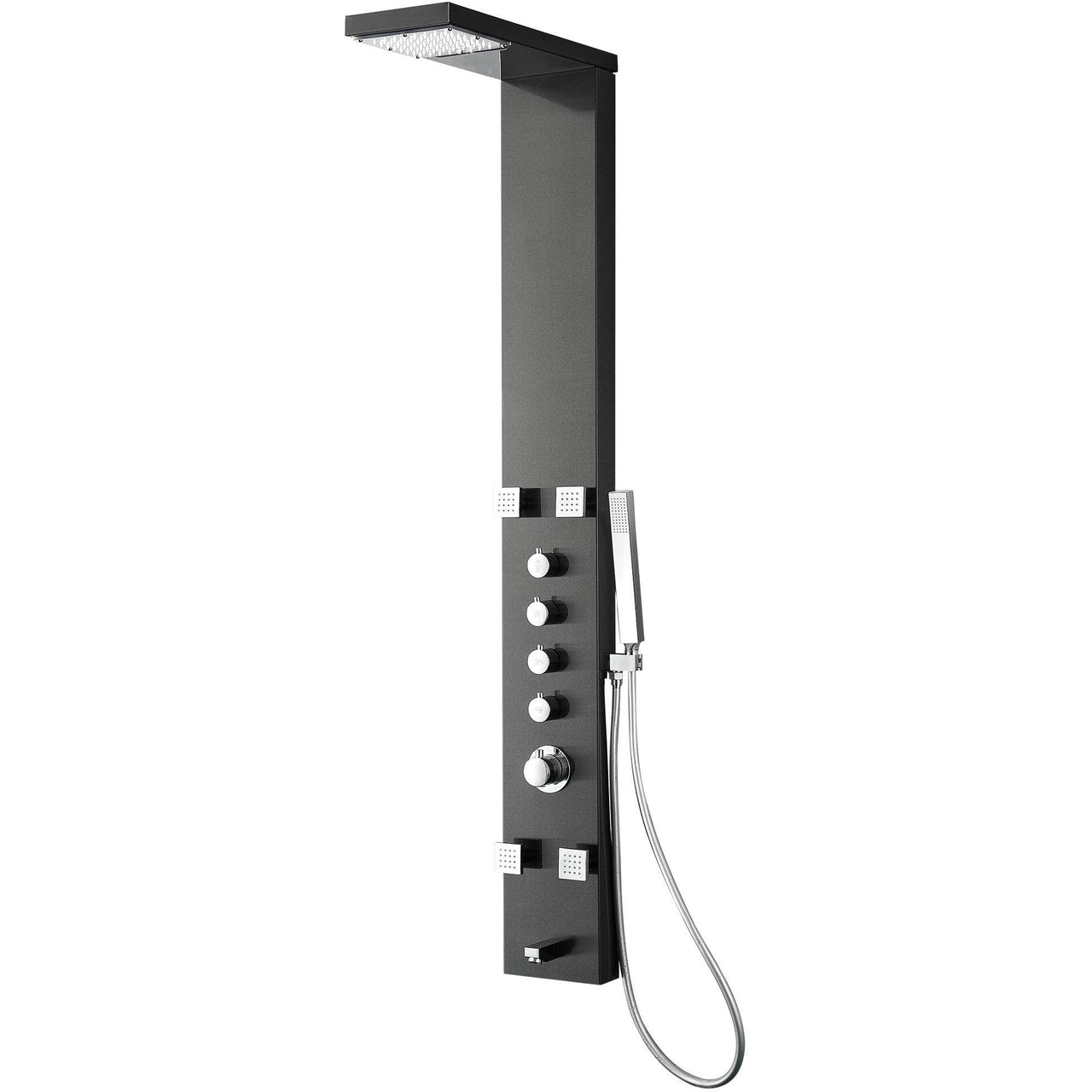 Fresca Verona Stainless Steel (Brushed Gray) Thermostatic Shower Massage Panel Shower Massage Panel Fresca