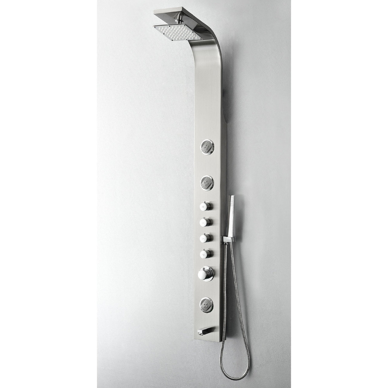 Fresca Geona Stainless Steel (Brushed Silver) Thermostatic Shower Massage Panel Shower Massage Panel Fresca
