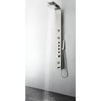 Thumbnail for Fresca Geona Stainless Steel (Brushed Silver) Thermostatic Shower Massage Panel Shower Massage Panel Fresca