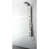 Thumbnail for Fresca Geona Stainless Steel (Brushed Silver) Thermostatic Shower Massage Panel Shower Massage Panel Fresca