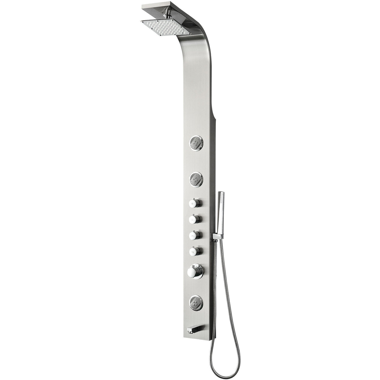 Fresca Geona Stainless Steel (Brushed Silver) Thermostatic Shower Massage Panel Shower Massage Panel Fresca