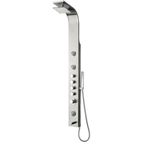 Thumbnail for Fresca Geona Stainless Steel (Brushed Silver) Thermostatic Shower Massage Panel Shower Massage Panel Fresca