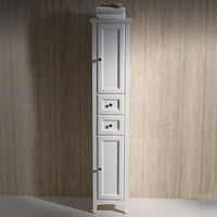 Thumbnail for Fresca Oxford Antique White Tall Bathroom Linen Cabinet Linen Cabinet Fresca