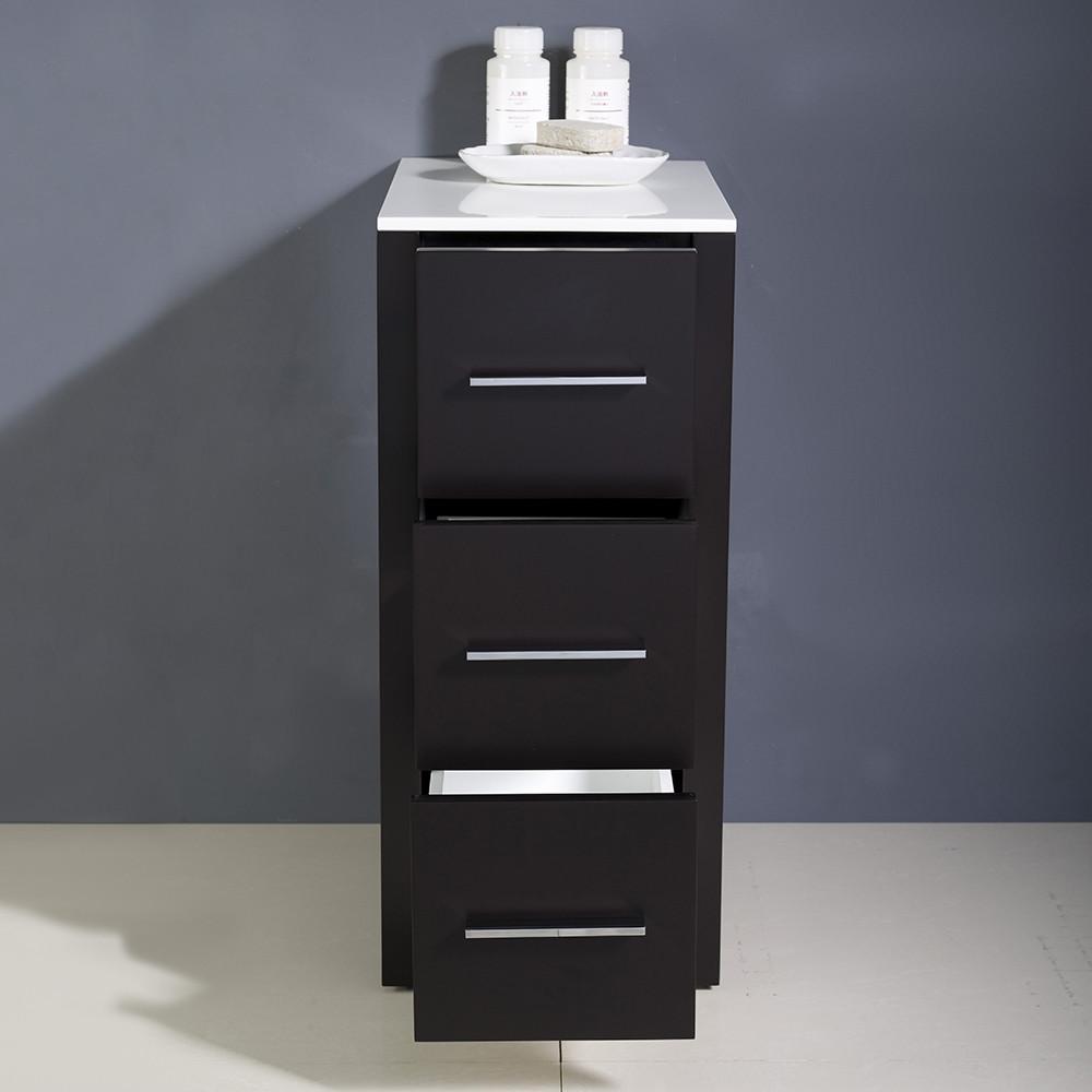 Fresca Torino 12" Espresso Bathroom Linen Side Cabinet Linen Cabinet Fresca