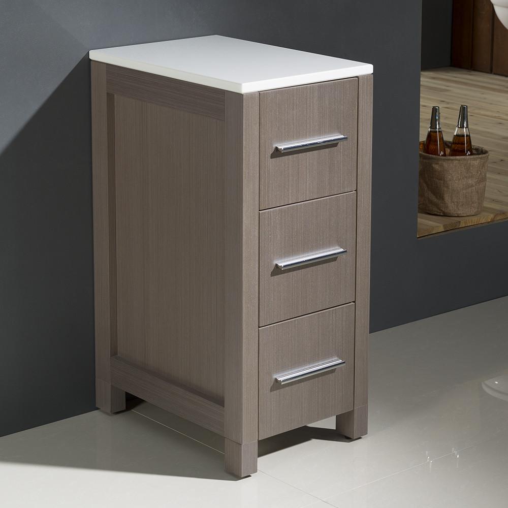 Fresca Torino 12" Gray Oak Bathroom Linen Side Cabinet Linen Cabinet Fresca