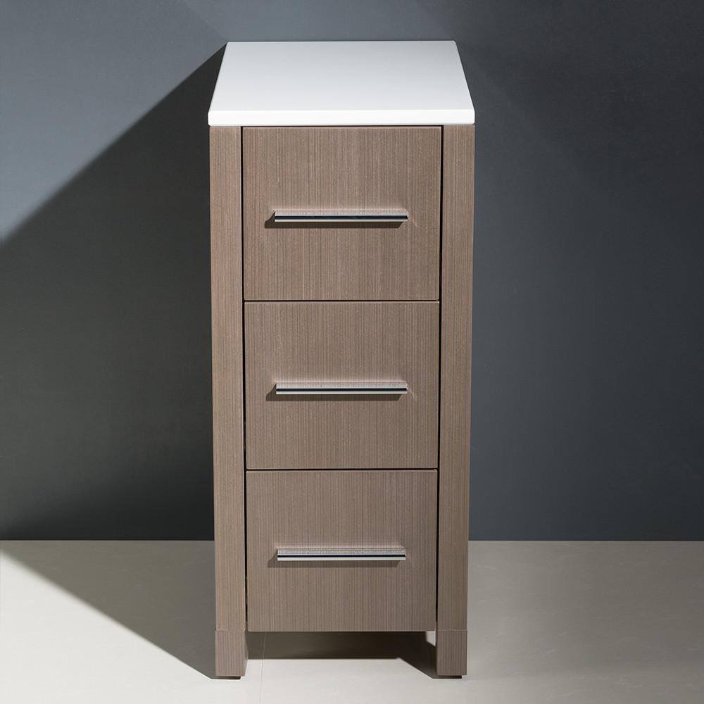 Fresca Torino 12" Gray Oak Bathroom Linen Side Cabinet Linen Cabinet Fresca