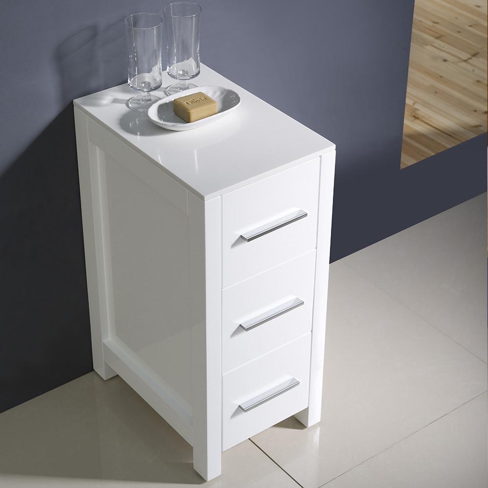 Fresca Torino 12" White Bathroom Linen Side Cabinet Linen Cabinet Fresca