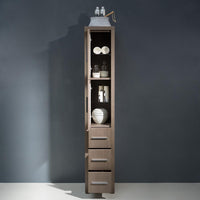Thumbnail for Fresca Torino Gray Oak Tall Bathroom Linen Side Cabinet Linen Cabinet Fresca 