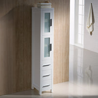 Thumbnail for Fresca Torino White Tall Bathroom Linen Side Cabinet