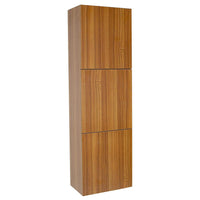 Thumbnail for Fresca Teak Bathroom Linen Side Cabinet w/ 3 Large Storage Areas Linen Cabinet Fresca 