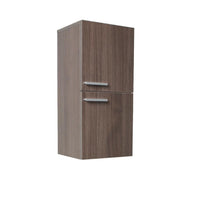 Thumbnail for Fresca Gray Oak Bathroom Linen Side Cabinet w/ 2 Storage Areas Linen Cabinet Fresca