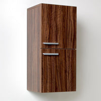 Thumbnail for Fresca Walnut Bathroom Linen Side Cabinet w/ 2 Storage Areas Linen Cabinet Fresca 