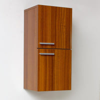 Thumbnail for Fresca Teak Bathroom Linen Side Cabinet w/ 2 Storage Areas Linen Cabinet Fresca