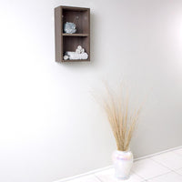 Thumbnail for Fresca Gray Oak Bathroom Linen Side Cabinet w/ 2 Open Storage Areas Linen Cabinet Fresca 