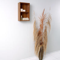 Thumbnail for Fresca Teak Bathroom Linen Side Cabinet w/ 2 Open Storage Areas Linen Cabinet Fresca
