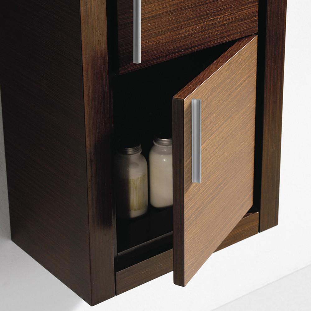 Fresca Allier Wenge Brown Bathroom Linen Side Cabinet w/ 2 Doors Linen Cabinet Fresca 
