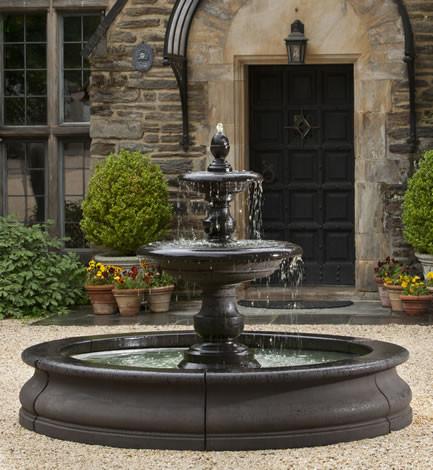 Caterina Outdoor Tiered Fountain In Basin Fountain Campania International