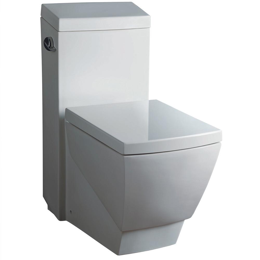 Fresca Apus One-Piece Square Toilet w/ Soft Close Seat Toilets Fresca