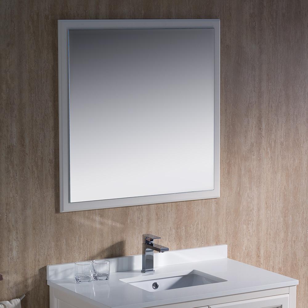 Fresca Oxford 36" Antique White Traditional Bathroom Vanity Free Faucet Vanity Fresca