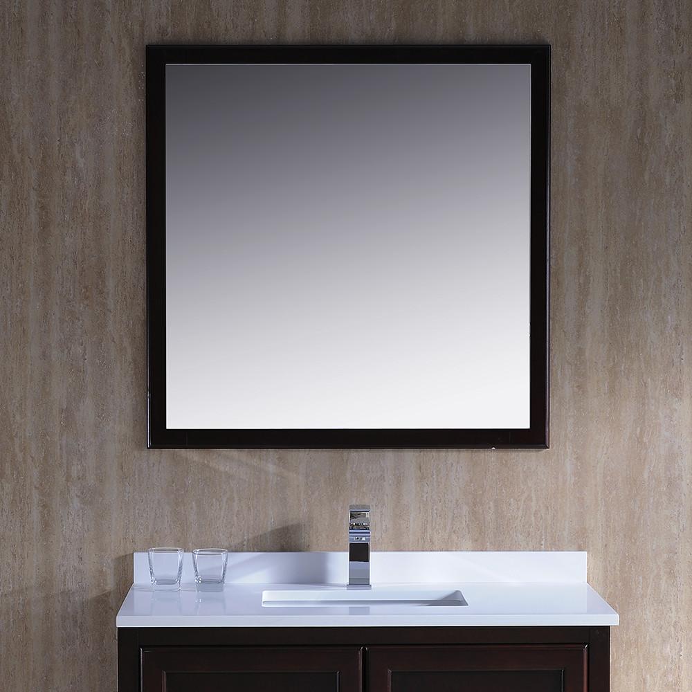 Fresca Oxford 36" Mahogany Traditional Bathroom Vanity Free Faucet Vanity Fresca