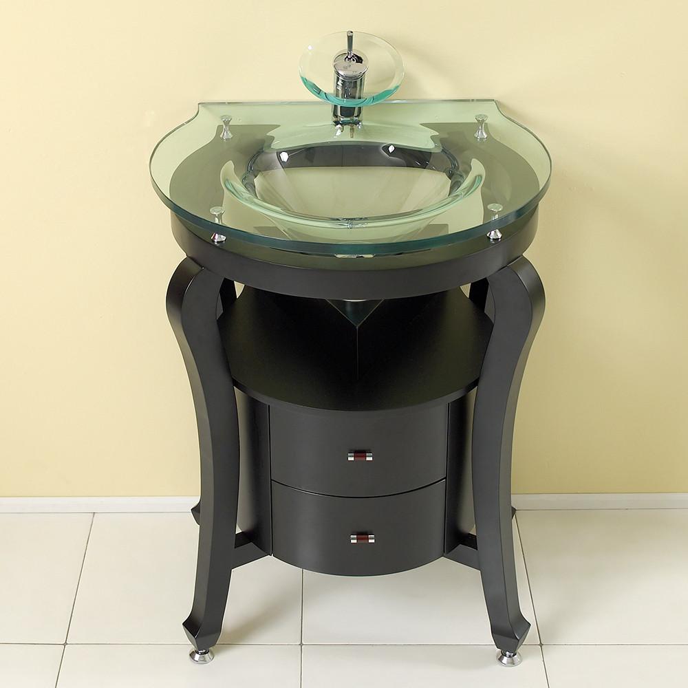 Fresca Simpatico Espresso Modern Bathroom Vanity w/ Mirror & Shelves Vanity Fresca