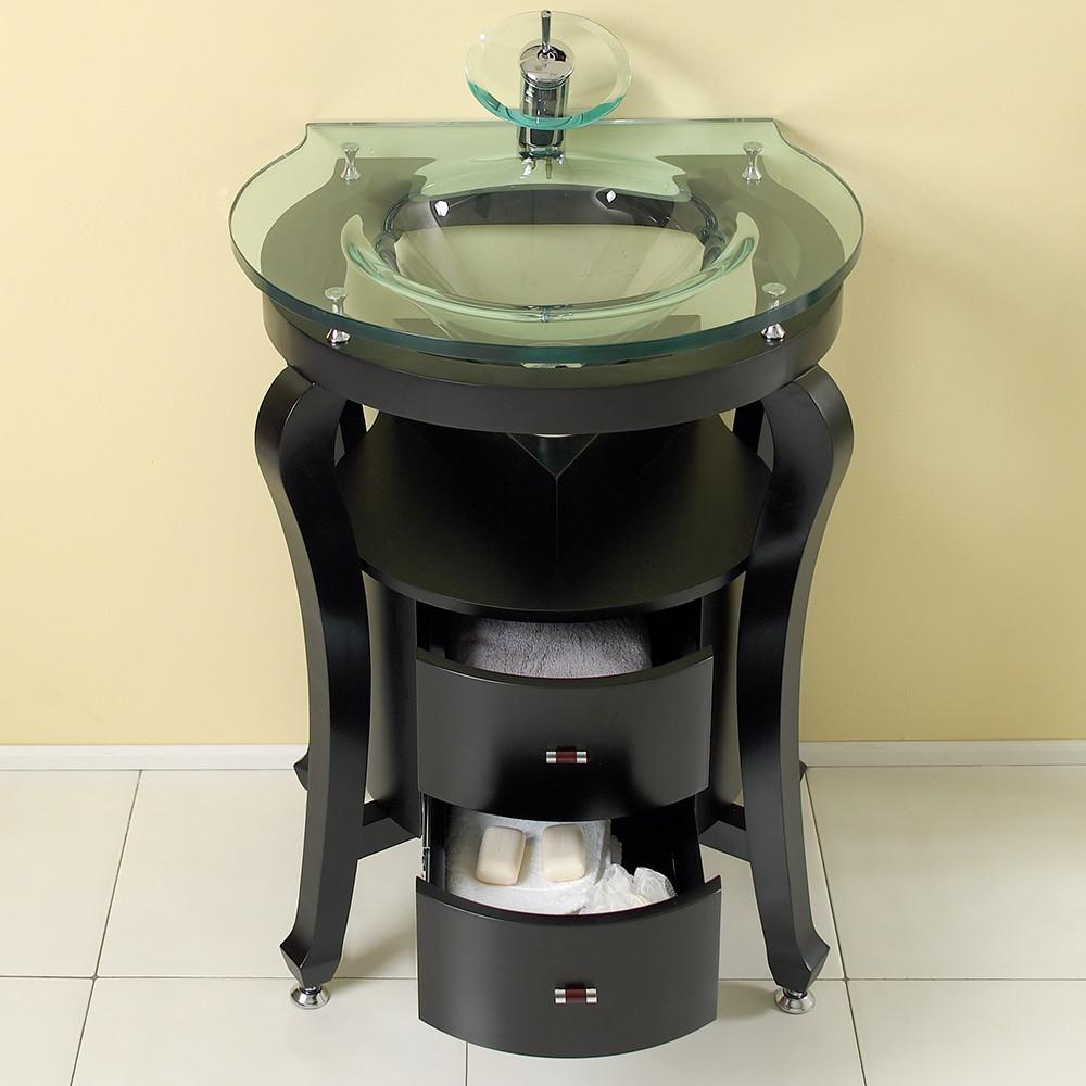 Fresca Simpatico Espresso Modern Bathroom Vanity w/ Mirror & Shelves Vanity Fresca