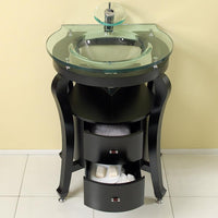 Thumbnail for Fresca Simpatico Espresso Modern Bathroom Vanity w/ Mirror & Shelves Vanity Fresca