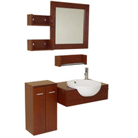 Thumbnail for Fresca Stile Modern Bathroom Vanity w/ Mirror & Side Cabinet Vanity Fresca