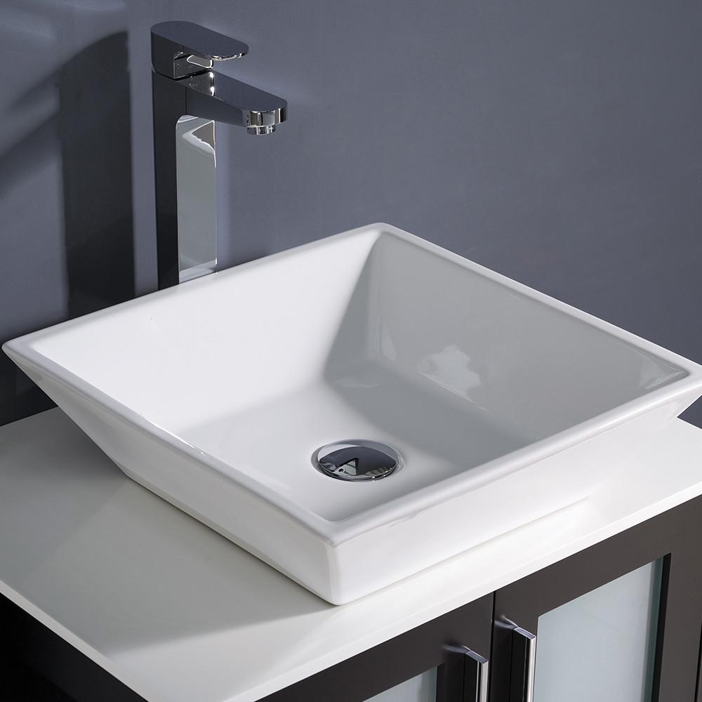 Fresca Torino 24" Espresso Modern Bathroom Vanity w/ Vessel Sink Vanity Fresca