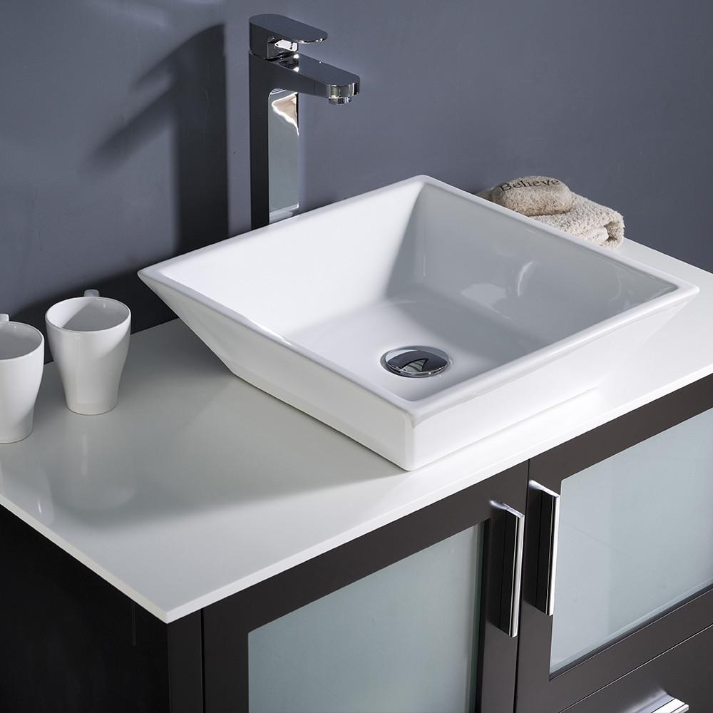 Fresca Torino 36" Espresso Modern Bathroom Vanity w/ Vessel Sink Vanity Fresca