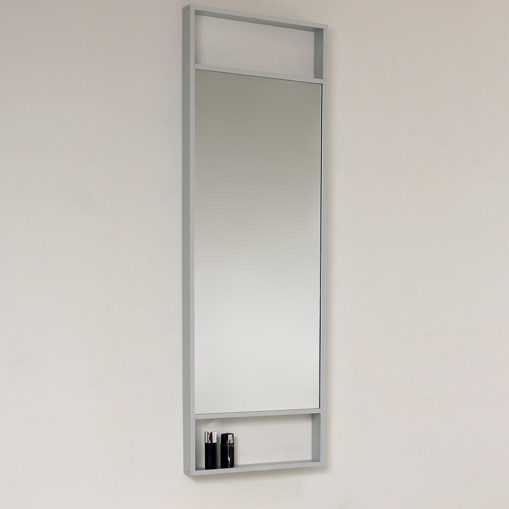 Fresca Pulito Small White Modern Bathroom Vanity w/ Tall Mirror & Free Faucet Vanity Fresca
