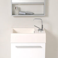Thumbnail for Fresca Pulito Small White Modern Bathroom Vanity w/ Tall Mirror & Free Faucet Vanity Fresca
