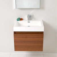 Thumbnail for Fresca Nano Teak Modern Bathroom Vanity w/ Medicine Cabinet Vanity Fresca