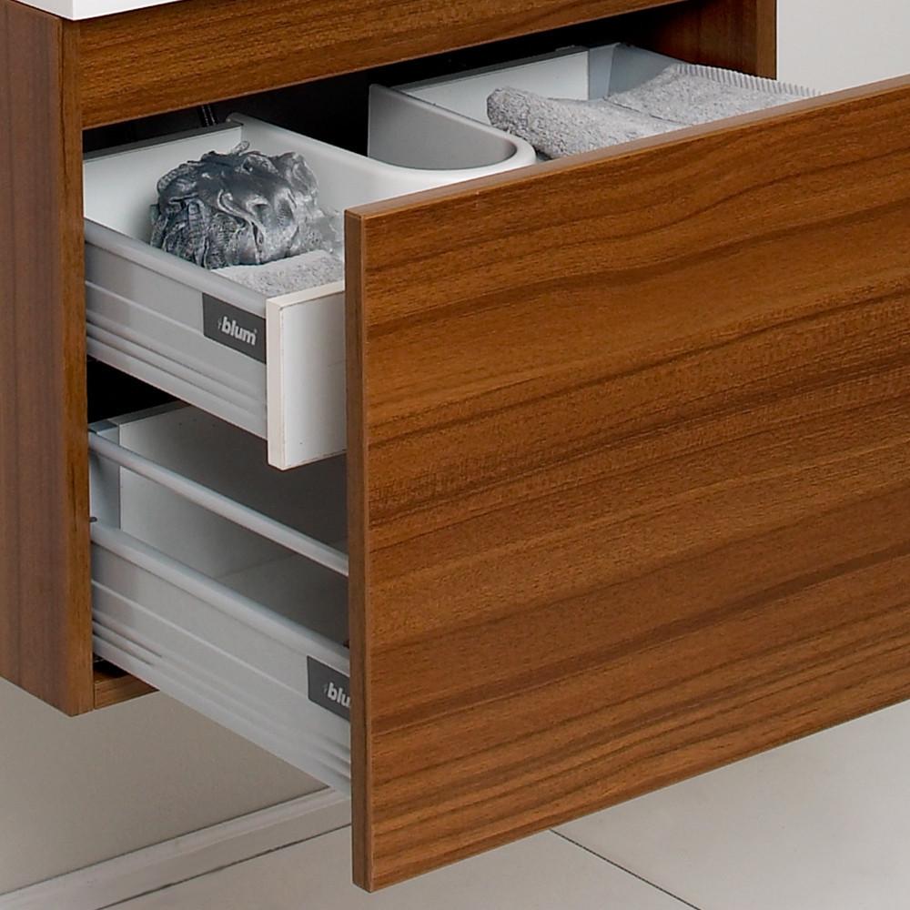 Fresca Nano Teak Modern Bathroom Vanity w/ Medicine Cabinet Vanity Fresca