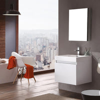 Thumbnail for Fresca Nano White Modern Bathroom Vanity w/ Medicine Cabinet Vanity Fresca