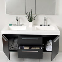 Thumbnail for Fresca Opulento Black Modern Double Sink Bathroom Vanity w/ Medicine Cabinet Vanity Fresca