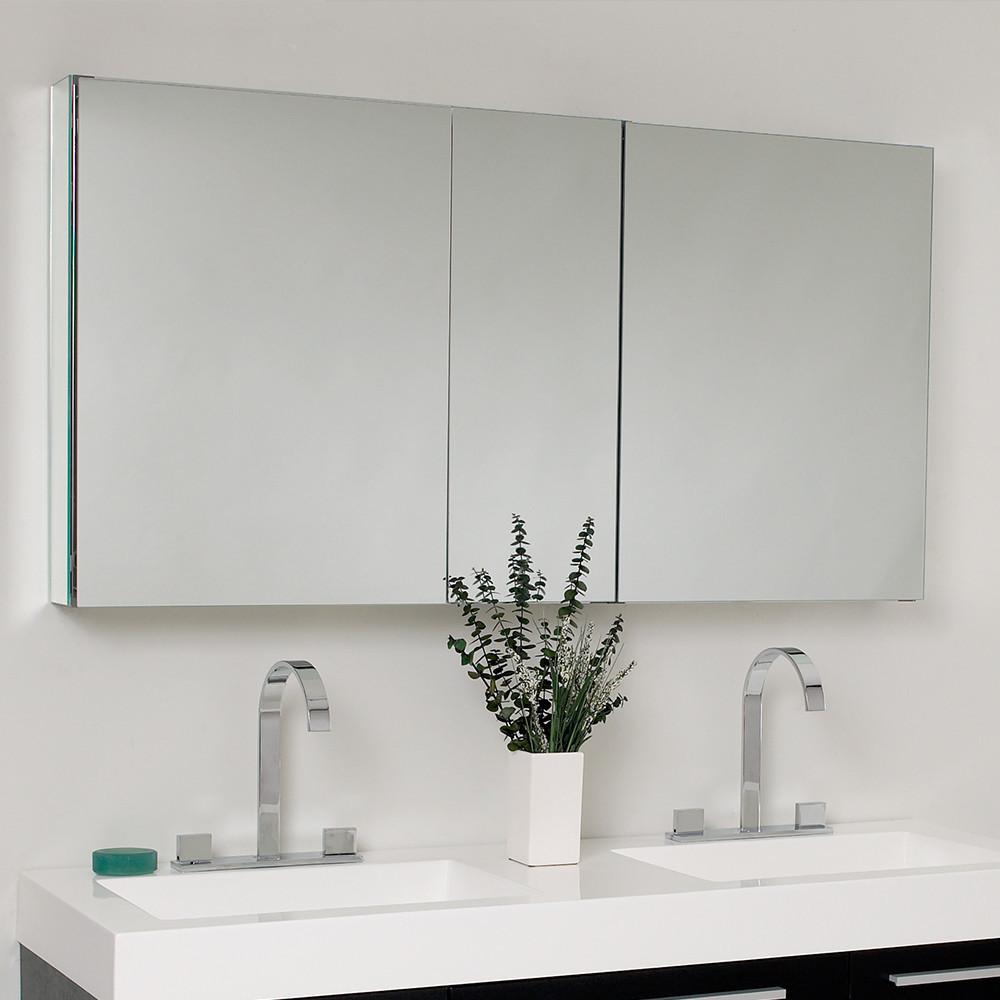 Fresca Opulento Black Modern Double Sink Bathroom Vanity w/ Medicine Cabinet Vanity Fresca