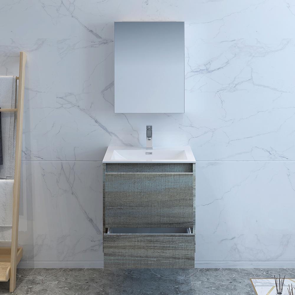 Fresca Catania 24" Wall Hung Modern Bathroom Vanity w/ Medicine Cabinet Vanity Fresca