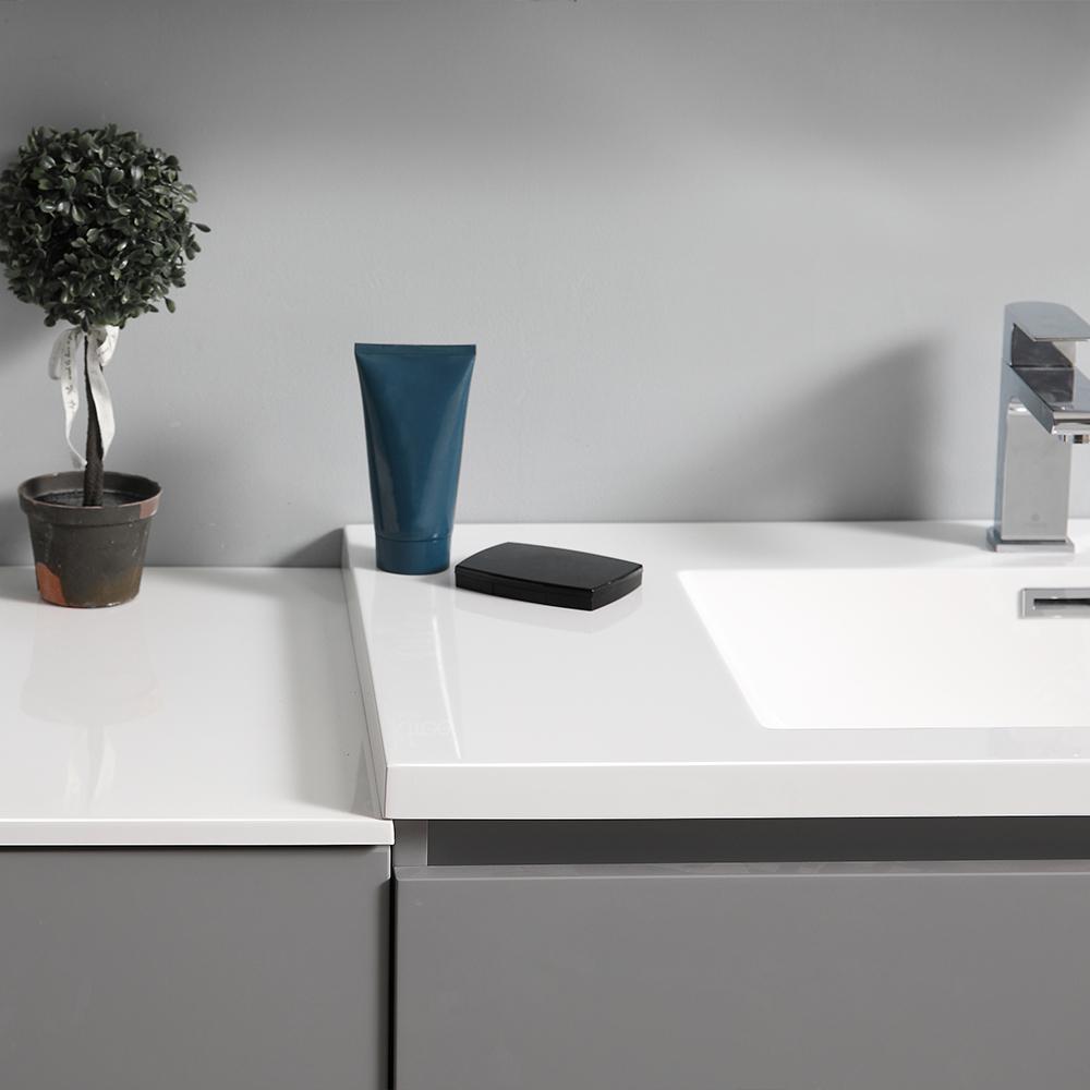 Fresca Lazzaro 84" Free Standing Double Sink Modern Bathroom Vanity w/ Medicine Cabinet Vanity Fresca