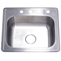 Thumbnail for Gourmetier GKTS25228 Drop-in Single Bowl Kitchen Sink Kitchen Sink Kingston Brass Default Title