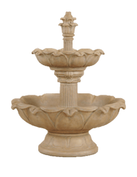 Thumbnail for Acquarossa Two Tier Cast Stone Outdoor Garden Fountain Short Fountain Tuscan 