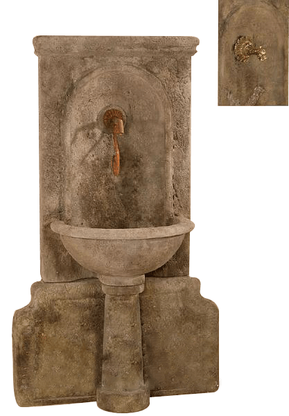Imperia Antica Wall Outdoor Cast Stone Garden Fountain For Spout Fountain Tuscan