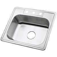 Thumbnail for Gourmetier K25228BN Carefree Drop-in Single Bowl Kitchen Sink Kitchen Sink Kingston Brass Default Title