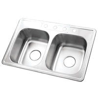 Thumbnail for Gourmetier K33228DBN Carefree Drop-in Double Bowl Kitchen Sink Kitchen Sink Kingston Brass Default Title