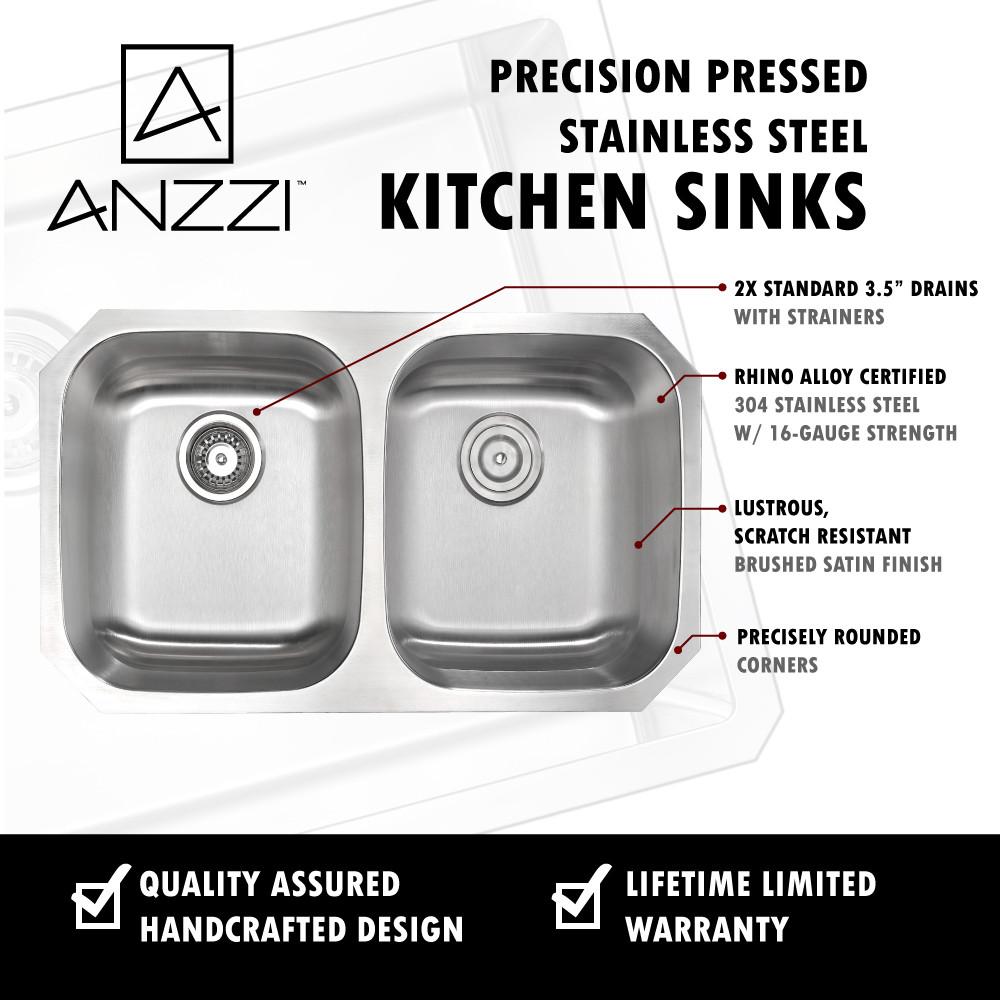 ANZZI MOORE Series KAZ3218-044 Kitchen Sink Kitchen Sink ANZZI