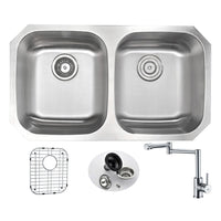 Thumbnail for ANZZI MOORE Series KAZ3218-102 Kitchen Sink Kitchen Sink ANZZI