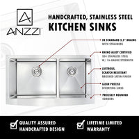 Thumbnail for ANZZI ELYSIAN Series KAZ3320-102 Kitchen Sink Kitchen Sink ANZZI