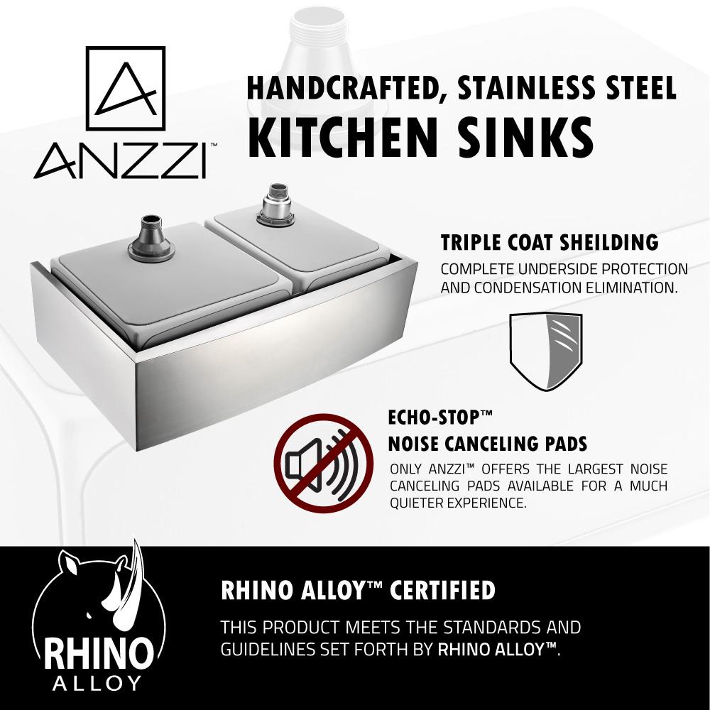 ANZZI ELYSIAN Series KAZ3320-102 Kitchen Sink Kitchen Sink ANZZI