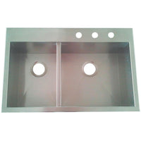 Thumbnail for Gourmetier KDS32219DBNR Uptowne Drop-in Double Bowl Kitchen Sink Kitchen Sink Kingston Brass Default Title