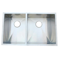 Thumbnail for Gourmetier KUS332010DBNR Undermount Double Bowl Kitchen Sink Kitchen Sink Kingston Brass Default Title